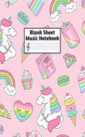 Blank Sheet Music Notebook