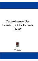 Connoissance Des Beautez Et Des Defauts (1750): (English)