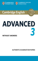 Cambridge English Advanced 3 Student's Book without Answers: (CAE Practice Tests)