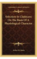 Selection in Cladocera on the Basis of a Physiological Character