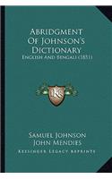 Abridgment Of Johnson's Dictionary