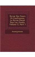 Revue Des Cours Et Conf Rences