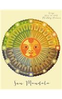 Sun Mandala Large 8.5 X 11 2015 Monthly Planner: (English)