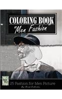 Men Fashion Modern Grayscale Photo Adult Coloring Book, Mind Relaxation Stress Relief