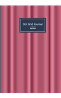 Dot Grid Journal - Red & grey lines: Soft cover, 7x10 inches, 130 pages(9 Madrid)