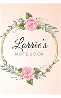 LORRIE'S Customized Floral Notebook / Journal 6x9 Ruled Lined 120 Pages School Degree Student Graduation university