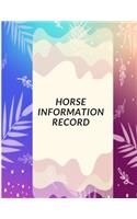 Horse information Record
