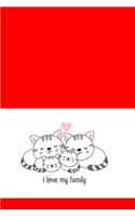 I love my family cats red