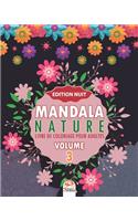Mandala nature -Volume 3 - Edition nuit: Livre de Coloriage pour adultes - 25 illustrations à colorier.(3 Mandala Nature Nuit)