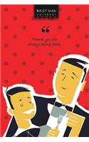 Best Dad Notebook, Write-in Journal, Dotted Lines, Wide Ruled, Medium (A5) 6 x 9 In (Red)