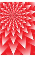 Red and White Fractal Star Journal: Take Notes, Write Down Memories in this 150 Page Lined Journal