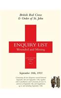 British Red Cross and Order of St John Enquiry List for Wounded and Missing