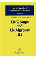 Lie Groups and Lie Algebras III
