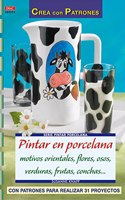 Serie pintar porcelana no 3 PINTAR EN PORCELANA MOTIVOS ORIENTALES, FLORES, OSOS, VERDURAS, CONCHAS