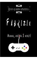 Questo quaderno appartiene a Fabrizio: Quaderno Con Nome - Con oltre 100 Nomi Femminili e Maschili - Quaderno Classico Pagina a Righe, 110 pagine, Dimensione Large 15.24 x 22.86 cm (6 x 9
