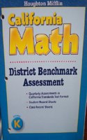 Houghton Mifflin Mathmatics California: District Benchmark Assessments Level K: District Benchmark Assessments Level K