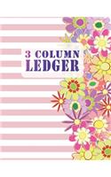 3 Column Ledger: General Columnar Ruled Ledger Book Blank Accounting Bookkeeping Notebook, Account Record Keeping Books, Paper Book Financial Accounting Journal 8.5 