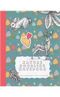Nature doodling notebook: A large colouring book and composition notebook with colouring pages for the nature lover who likes to doodle and colour whilst studying - Mushroom 