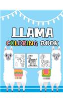 Llama Coloring Book: cute alpaca colouring book for kids, children Activity Book for Girls & Boys, (Gifted Kids Coloring Animals)(1 Llama)
