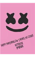 Happy Marshmallow S'mores No Cookie Notebook Pink