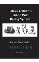 Patrick O'brien's Grand Prix Rating System: Season Summaries 1920-1929