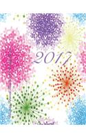 Blooming Firework Flowers 2017 Monthly Planner: 16 Month August 2016-December 2017 Academic Calendar with Large 8.5x11 Pages