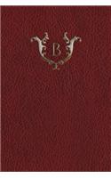Monogram "b" Grid Notebook: (2 Monogram Red 150 Grid)