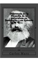 Diferencia de la Filosofía de la naturaleza en Demócrito y en Epicuro