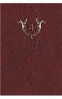 Monogram "4" Any Day Planner Journal: (30 Monogram Red 365 Planner)