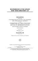 Reauthorization of the Satellite Home Viewer Improvement Act