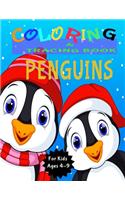 Penguins Coloring and Tracing Book: Activity Book for Kids (Coloring, Tracing and Drawing Book for Kids), Christmas coloring and drawing book for children ages 4-9(Perfect Christmas gi