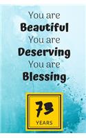 73th Birthday Journal