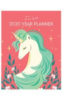 I Can Do It 2020 Year Planner: Unicorn Is Real Dream Come True Unicorn Kawaii Unicorn Monthly and Yearly Planner Blank Lined Themed Year Planner Agenda Planner Monthly 8.5 x 11 In