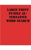 Large print puzzle alternative Word Search: large print puzzle book .8,5x11, matte cover, red,55 Music Activity Puzzle Book with solution