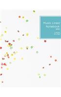 Music lined notebook 5 staves per page