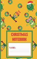 Christmas Notebook: Christmas gifts for women, men, mom, dad, and teenage girls: cute Moon Yellow Design blank Lined notebook/Journal to write in.