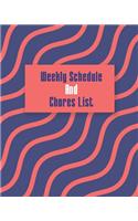 Weekly Schedule And Chores List