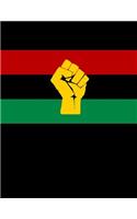 Black Power Pan-African Flag Notebook