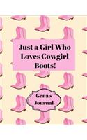 Gena's Journal: Personalized Story Journal with Name for Girls - Dotted Midline and Picture Space Composition Notebook for Creative Doodling and Taking Notes - Scho