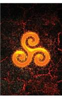 Monogram Triskele (Neopaganism) Notebook: Blank Journal Diary Log(50 Monogram Fire 150 Lined)