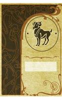 Monogram Aries Notebook: Blank Journal Diary Log(70 Monogram Nouveautwo 150 Lined)