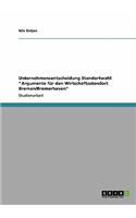 Unternehmensentscheidung Standortwahl 