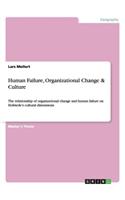 Human Failure, Organizational Change & Culture: The relationship of organizational change and human failure on Hofstede's cultural dimensions