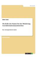 Rolle des Staates bei der Minderung von Informationsasymmetrien