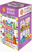 Mini Knowledge Library | Colouring Books for Kids (Set of 8 Books) - Gift to children for painting, drawing and coloring Boxset for Kids | Food | Farm Animals | Vehicles | Dinosaur | Baby Animals | Birds | Sea Animals | Jungle Animals