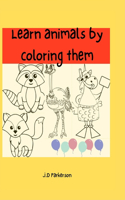 Learn animals by coloring them