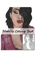 MakeUp Coloring Book: Makeup Face Charts 100 Pages " 8 x 10" 50 Beautiful women faces to Coloring for make up lovers