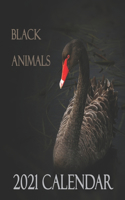 Black Animals 2021 Calendar