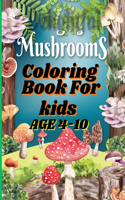 Mushrooms Coloring Book For Kids