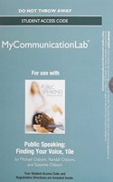 New Mylab Communication Without Pearson Etext --Standalone Access Card-- For Public Speaking: Finding Your Voice